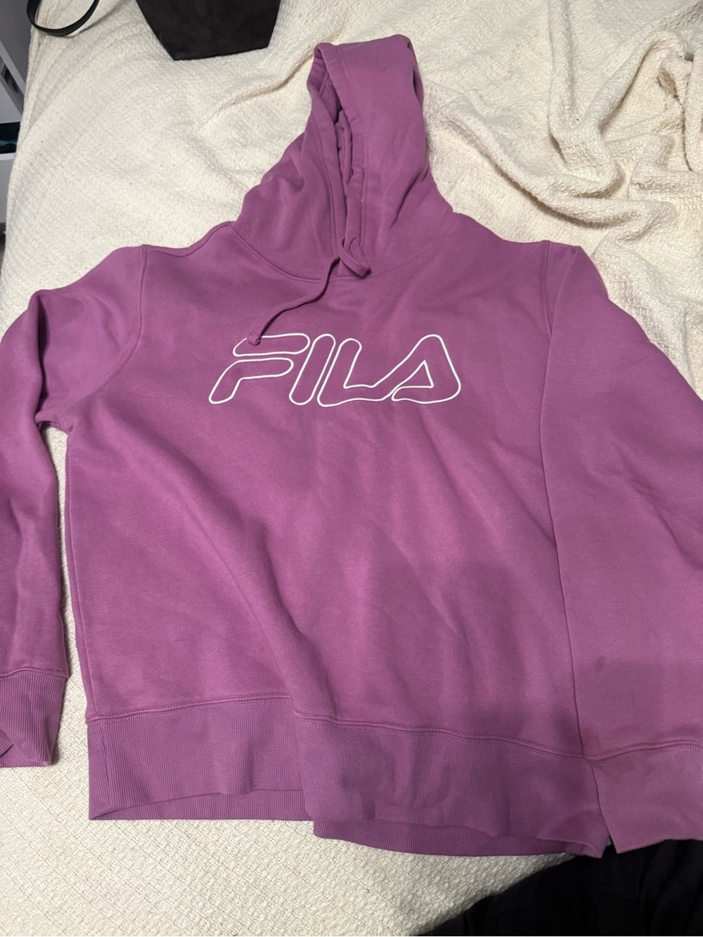 FILA Women's Pink Logo Hoodie Sweater